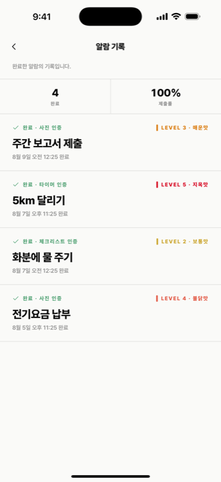 PESTY 기록 화면